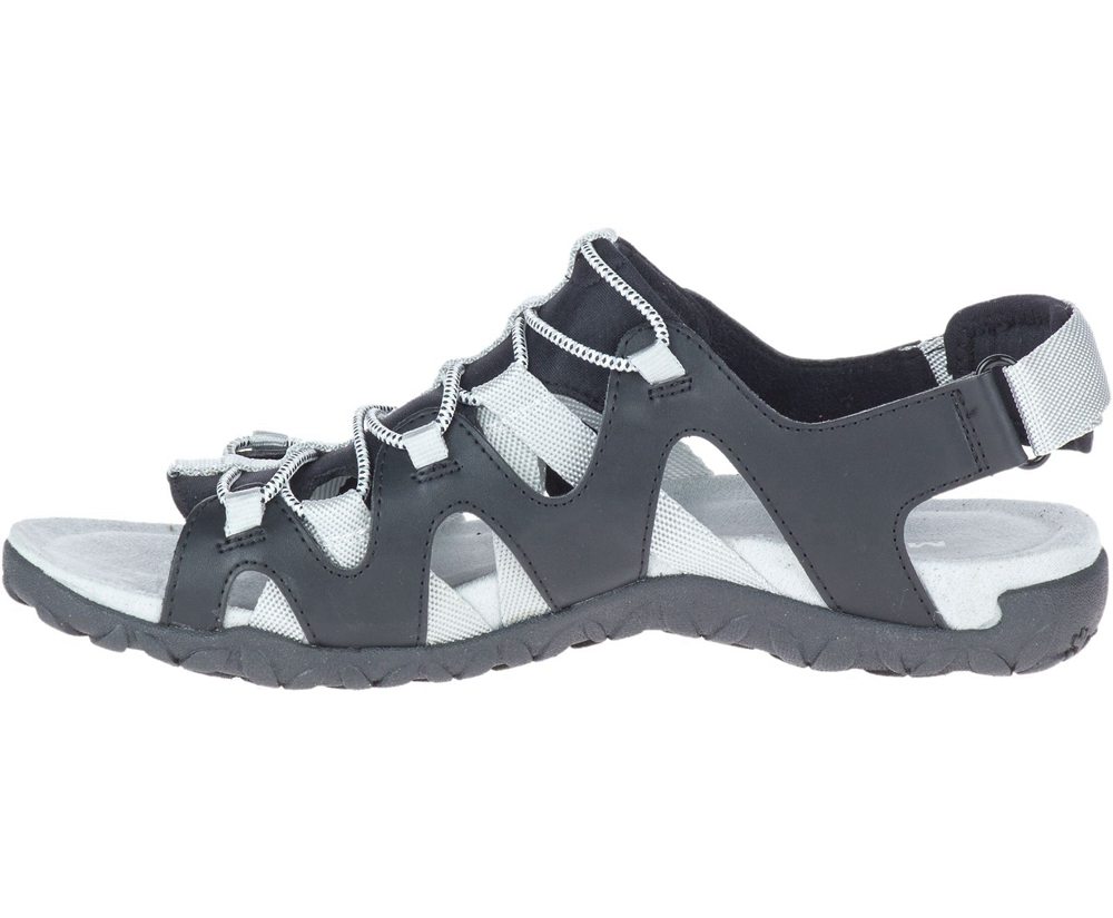 Merrell Sandals White/Black - Terran Cage Backstrap - Womens 08HDSICTB